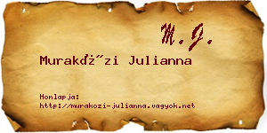 Muraközi Julianna névjegykártya